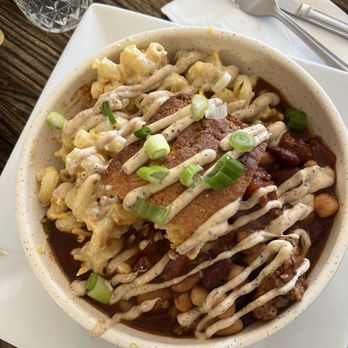 The Baklava Lady - Mac n cheese with chili and cornbread - Cafes Near Me - Englishtown, New Jersey The Baklava Lady - Mac n cheese with chili and cornbread - Cafes Near Me - Englishtown, New Jersey