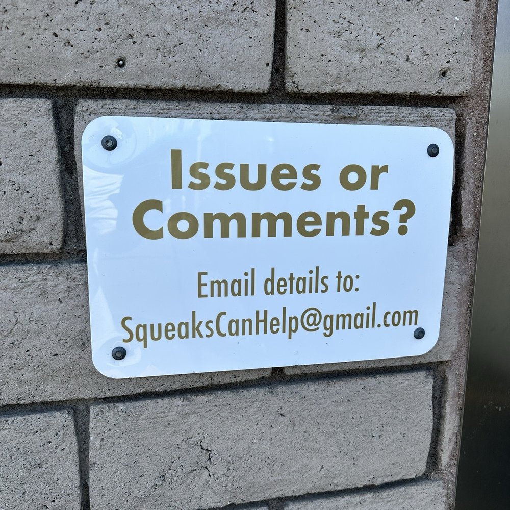 Squeak’s Car Wash - Sign near the change machine, helpful to have contact information. - Car Wash Near Me - El Segundo, California Squeak’s Car Wash - Sign near the change machine, helpful to have contact information. - Car Wash Near Me - El Segundo, California