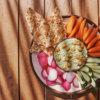 Tiki Bar - Edamame hummus is served at Tiki Bar with fresh veggies. - Restaurants Near Me - Islamorada, Florida Tiki Bar - Edamame hummus is served at Tiki Bar with fresh veggies. - Restaurants Near Me - Islamorada, Florida