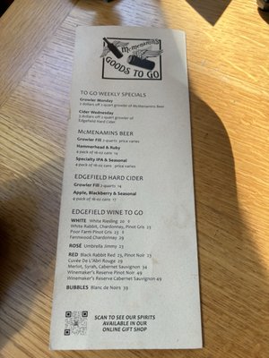 Menu photo 1 McMenamins Queen Anne Seattle, WA Menu photo 1 McMenamins Queen Anne Seattle, WA