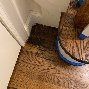 Triangle Floors - No idea what happened here. Maybe a spill? - Flooring Near Me - Durham, North Carolina