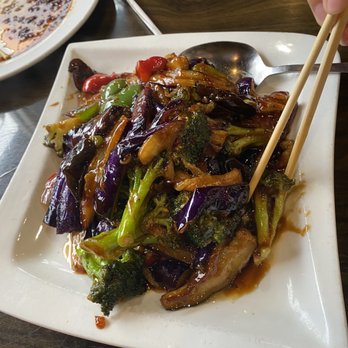 Hong Kong Bistro - Garlic Sauteed Eggplant with Chili Garlic Sauce - Dim Sum Near Me - Jacksonville, Florida Hong Kong Bistro - Garlic Sauteed Eggplant with Chili Garlic Sauce - Dim Sum Near Me - Jacksonville, Florida