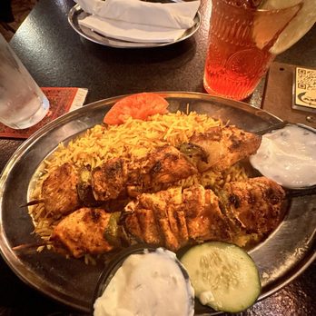 Casbah Cafe - Rice pilaf, chicken and veggie kabab - Middle Eastern Near Me - Jacksonville, Florida Casbah Cafe - Rice pilaf, chicken and veggie kabab - Middle Eastern Near Me - Jacksonville, Florida