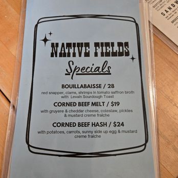 Native Fields - specials - New American Near Me - Walnut, California Native Fields - specials - New American Near Me - Walnut, California