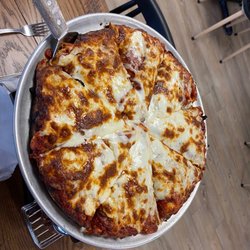 Pepperoni and onion pizza.