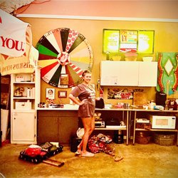 Flamingo Springs Trailer Resort - Made ourselves at home in the game room with a kitchenette to prep for grilling!