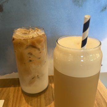 Bluestone Lane - Draught Flat White w/ Califia Oat Milk and Iced Latte - Coffee & Tea Near Me - Orange, California Bluestone Lane - Draught Flat White w/ Califia Oat Milk and Iced Latte - Coffee & Tea Near Me - Orange, California