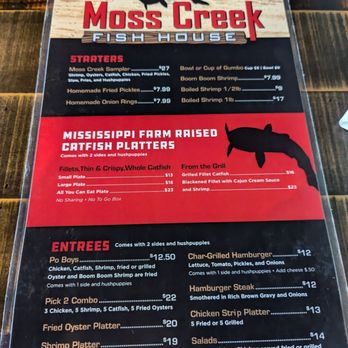 Moss Creek Fish House - Menu - Seafood Near Me - Pearl, Mississippi Moss Creek Fish House - Menu - Seafood Near Me - Pearl, Mississippi