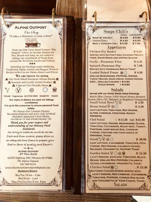 Menu photo 2 Alpine Outpost Weston, OR Menu photo 2 Alpine Outpost Weston, OR