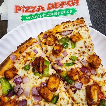 Pizza Depot - Butter Chicken pizza slice ($5.00) - Pizza Near Me - Thorold, Ontario Pizza Depot - Butter Chicken pizza slice ($5.00) - Pizza Near Me - Thorold, Ontario
