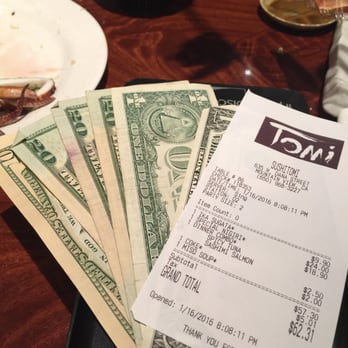 Sushi Tomi - See how many items we ordered and had tonpay $62 for all - Sushi Bars Near Me - Mountain View, California