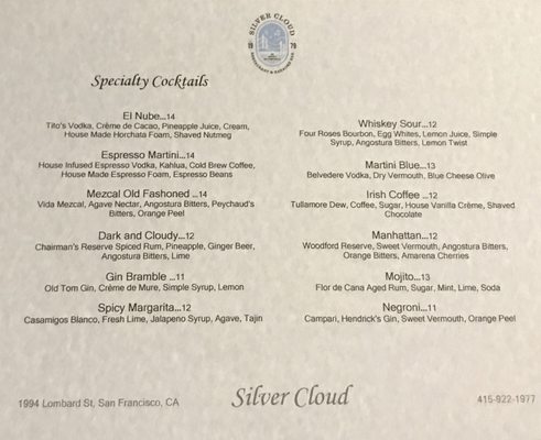 Menu photo 4 Silver Cloud Restaurant and Karaoke Bar San Francisco, CA Menu photo 4 Silver Cloud Restaurant and Karaoke Bar San Francisco, CA