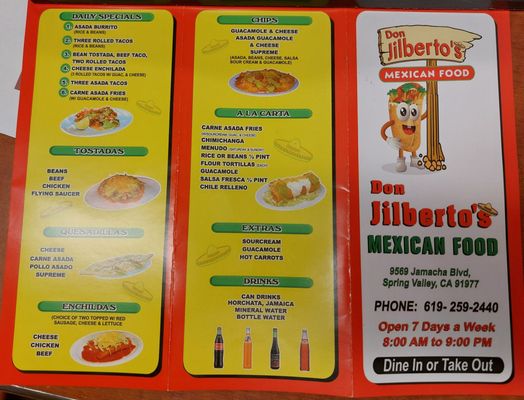 Menu photo 6 Don Jilberto's Mexican Food Spring Valley, CA Menu photo 6 Don Jilberto's Mexican Food Spring Valley, CA