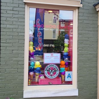 Moo Moo Cows - Front window. - Ice Cream & Frozen Yogurt Near Me - Baltimore, Maryland Moo Moo Cows - Front window. - Ice Cream & Frozen Yogurt Near Me - Baltimore, Maryland
