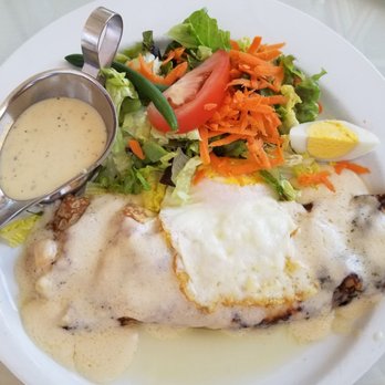 French Corner Cafe - Seafood crepe with salad (choice of French fries, salad or fruit) - Bakeries Near Me - Palm Desert, California French Corner Cafe - Seafood crepe with salad (choice of French fries, salad or fruit) - Bakeries Near Me - Palm Desert, California