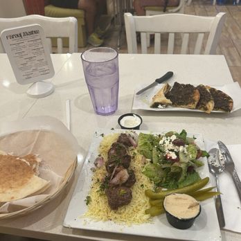 Zaatar Lebanese Grill - Lamb Kabob Plate - Lebanese Near Me - San Antonio, Texas