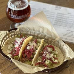 Transparent Brewing - Chicken Tinga Tacos.