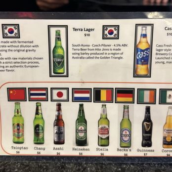 Korean Eatery Made In Korea - 02/17/2025 - Alcohol Menu - Korean Near Me - Enterprise, Nevada
