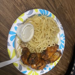 Chicken Alfredo and Spicy Wings with Ranch Chicken Alfredo and Spicy Wings with Ranch