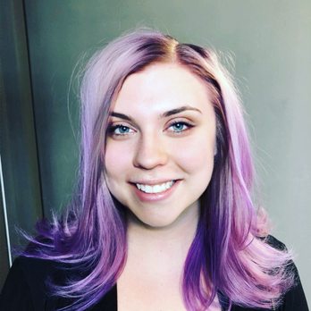 Kelton - Corrective color from brown to violet with a Smokey base - Hair Stylists Near Me - Milwaukee, Wisconsin Kelton - Corrective color from brown to violet with a Smokey base - Hair Stylists Near Me - Milwaukee, Wisconsin