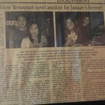 Thai House - Recognition - Thai Near Me - Saint Albans, Vermont