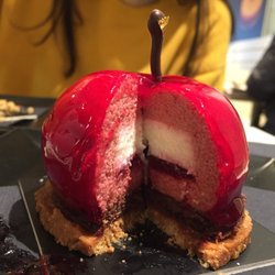 La Pastisseria - Cherry mousse. Beautiful but too sweet.