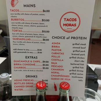 Tacos Moras - Menu (September 2023) - Mexican Near Me - Toronto, Ontario