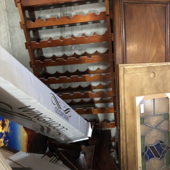 FJC Moving - Damaged wood and Wine Rack - Movers Near Me