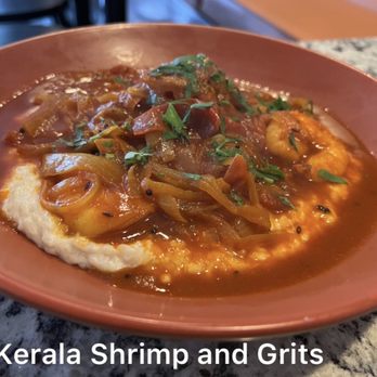 Mesa - Kerala Shrimp & Grits ($27) - Indian Near Me - Jacksonville, Florida Mesa - Kerala Shrimp & Grits ($27) - Indian Near Me - Jacksonville, Florida