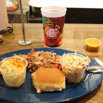 Central BBQ - Pulled Pork Plate with Coleslaw and Potato Salad - Barbeque Near Me - Memphis, Tennessee Central BBQ - Pulled Pork Plate with Coleslaw and Potato Salad - Barbeque Near Me - Memphis, Tennessee
