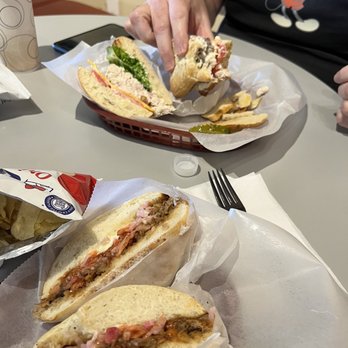 Zi Pani Cafe Bistro - BBQ sandwich for me and Chicken Salad for JP... then a warmed cinny-cinnamon-roll for dessert (we had a fork fight over that roll ) - New American Near Me - Frederick, Maryland