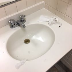 McDonald's - Locked, but still messy, restroom!