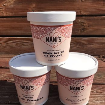 Nani's Gelato - Pint delivery Brown butter pecan Mango kulfi cheesecake Belgian cookie - Ice Cream & Frozen Yogurt Near Me - Toronto, Ontario Nani's Gelato - Pint delivery Brown butter pecan Mango kulfi cheesecake Belgian cookie - Ice Cream & Frozen Yogurt Near Me - Toronto, Ontario