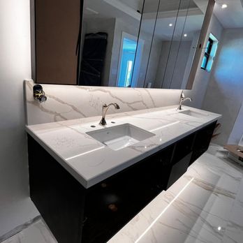 A Counter Tops - Calacatta Quartz - Countertop Installation Near Me - Plantation, Florida A Counter Tops - Calacatta Quartz - Countertop Installation Near Me - Plantation, Florida