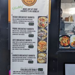 The Rolling Chef 395 - Breakfast menu