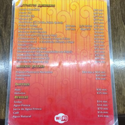 Menu photo 1 El Rincon Sinaloense Tijuana, BCN Menu photo 1 El Rincon Sinaloense Tijuana, BCN