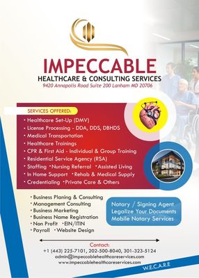 Impeccable Health Care and Consulting Services