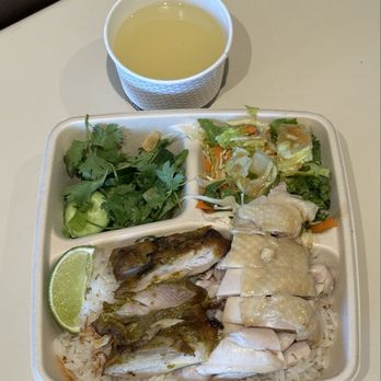 Chicken Meets Rice - Split Any 2: Grilled & Hainan Chicken + Chicken Broth - Chicken Shop Near Me - Santa Clara, California Chicken Meets Rice - Split Any 2: Grilled & Hainan Chicken + Chicken Broth - Chicken Shop Near Me - Santa Clara, California