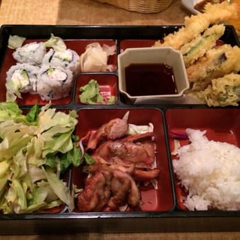 Sushi House - Happy Dinner Box (3 item): Chicken teriyaki (no sauce), tempura & CA roll | $8.99 - Japanese Near Me - San Bruno, California Sushi House - Happy Dinner Box (3 item): Chicken teriyaki (no sauce), tempura & CA roll | $8.99 - Japanese Near Me - San Bruno, California