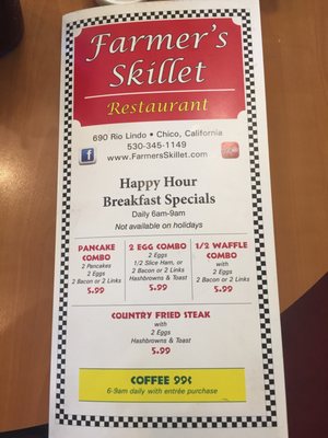Menu photo 7 Farmers Skillet Chico, CA