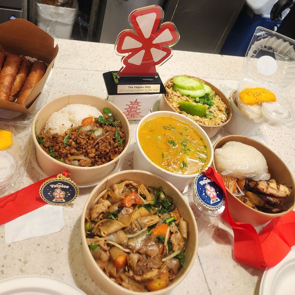Sticky Rice - Our Yelpies spread lol. Veggie Egg Rolls 5/5. Pad Krapow Gai 3.5/5. Pad Kee Mao 4/5. Kaeng Karee 4.5/5. Gai Yang 4/5. Crab Fried Rice 4/5. - Thai Near Me - Los Angeles, California Sticky Rice - Our Yelpies spread lol. Veggie Egg Rolls 5/5. Pad Krapow Gai 3.5/5. Pad Kee Mao 4/5. Kaeng Karee 4.5/5. Gai Yang 4/5. Crab Fried Rice 4/5. - Thai Near Me - Los Angeles, California