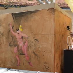Festival BD Aix en Provence - L'artiste Herr Seele Happening Fresque