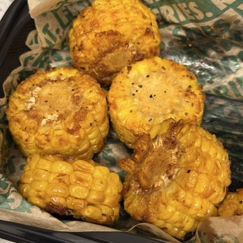 Wingstop - Corn with barely any seasoning at all, even though I checked the option to add extra - Chicken Wings Near Me - Costa Mesa, California Wingstop - Corn with barely any seasoning at all, even though I checked the option to add extra - Chicken Wings Near Me - Costa Mesa, California