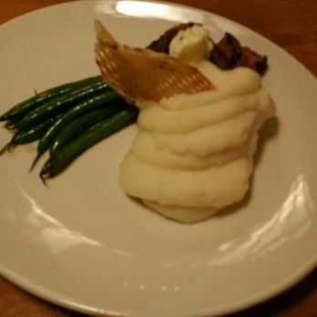 Chestnut - Grilled petite filet (so petite it hides behind the potatoes!) - $16 - New American Near Me - Asheville, North Carolina