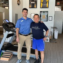 Focus Physical Therapy Inc - Scott Crawley and Mike Erdelyi on the last day of PT.