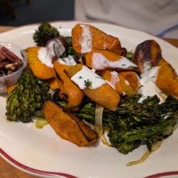Publican Tavern - Vegetable plate: sent backbecause the "not spicy" request was ignored. Sent back a 2nd time because of the food package label in it.