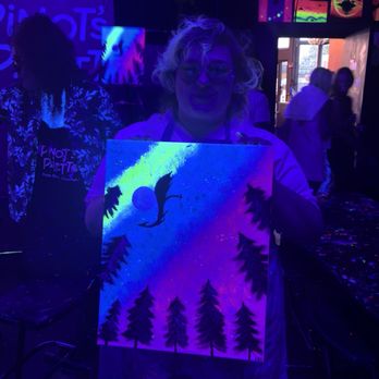 Pinot's Palette - Me with my painting!! :)) - Paint & Sip Near Me - Elmhurst, Illinois