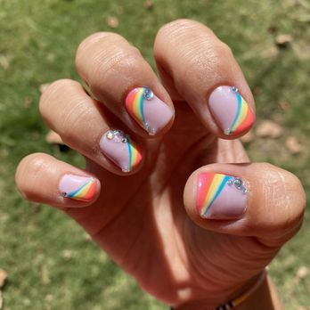 VIP Nails & Spa - My fancy rainbow gel set - Nail Salons Near Me - Kihei, Hawaii VIP Nails & Spa - My fancy rainbow gel set - Nail Salons Near Me - Kihei, Hawaii