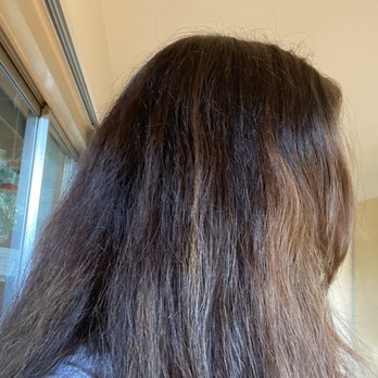 Techniks Hair Studio - Hair immediately after second session (orange streaks) - Hair Salons Near Me - North Vancouver, British Columbia Techniks Hair Studio - Hair immediately after second session (orange streaks) - Hair Salons Near Me - North Vancouver, British Columbia