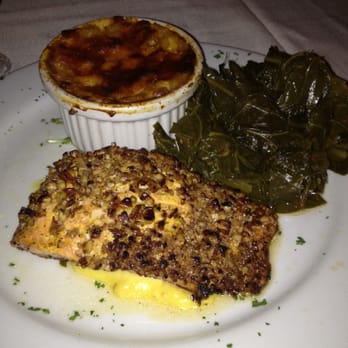 Delta's - Salmon, Mac and cheese and greens - Soul Food Near Me - New Brunswick, New Jersey Delta's - Salmon, Mac and cheese and greens - Soul Food Near Me - New Brunswick, New Jersey
